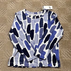 Blue Patterned Long Sleeve Shirt